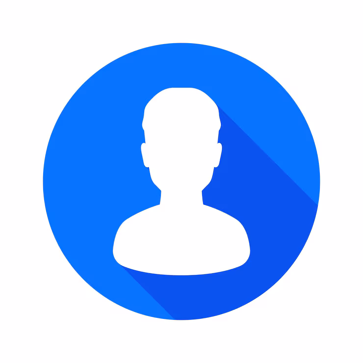 blue circle with white user 78370 4707